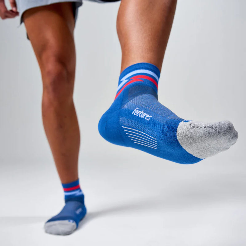 Elite Light Cushion Quarter Sock | Blue Track