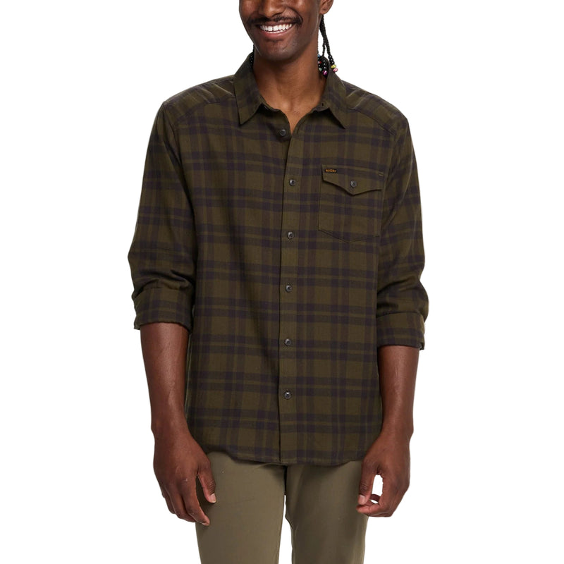 Men's La Grange Lightweight Flannel | Cohen Plaid: Dark Olive