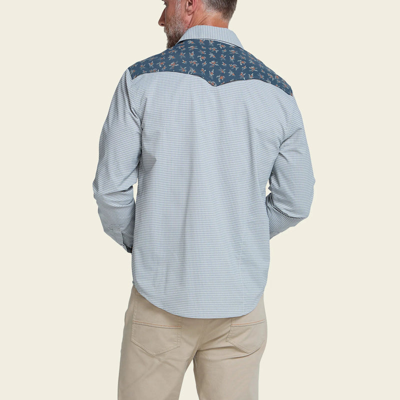 Men's H Bar B Tech Longsleeve | Rancher Floral: Smoke Blue
