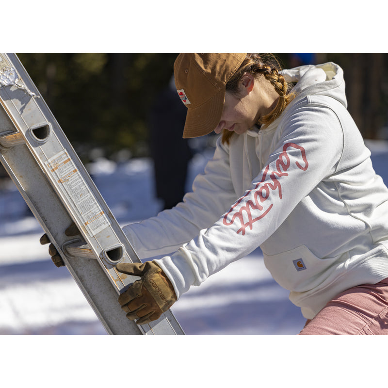 Women's Sawyer Script Logo Sleeve Sweatshirt | Eggshell