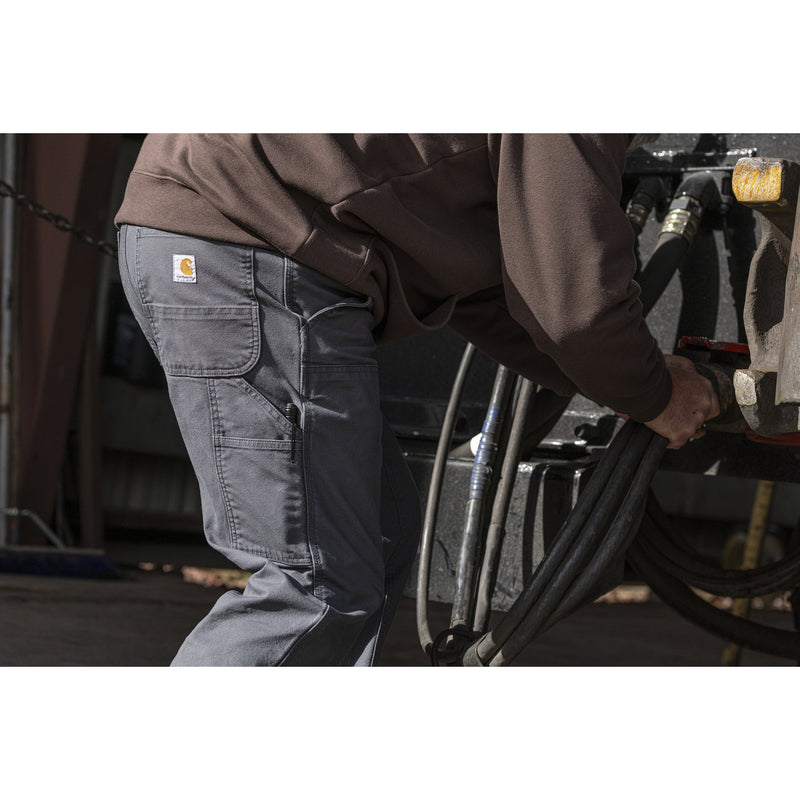 Men's Relaxed Straight Rugged Flex™ Duck Double-Front Dungaree | Shadow