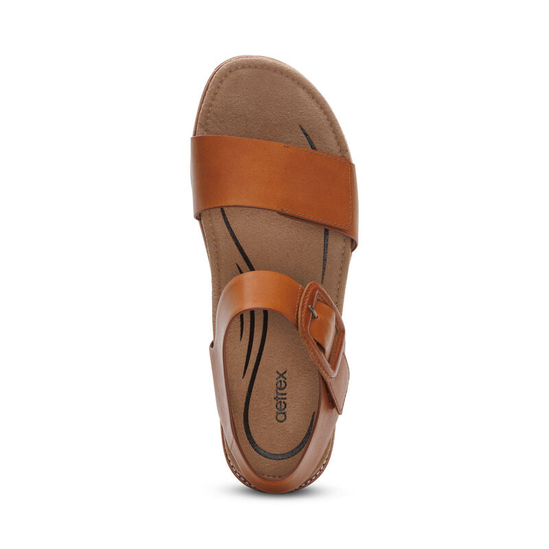 Women's Claire Quarter Strap Sandal Cognac