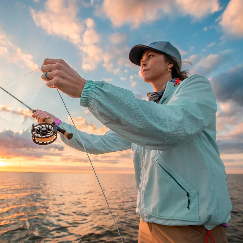 Women's Open Air Caster Full-Zip Hoodie | Blue Mist