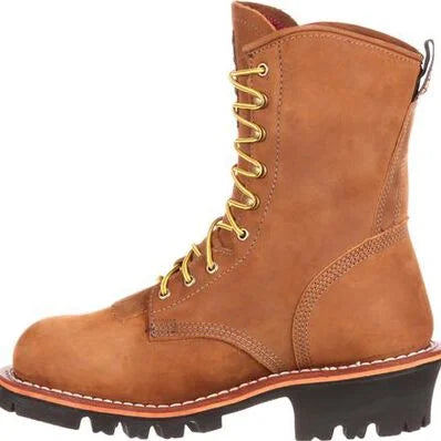 Georgia Boot Mens 8in Steel Toe GoreTex Waterproof Insulated Logger Boots