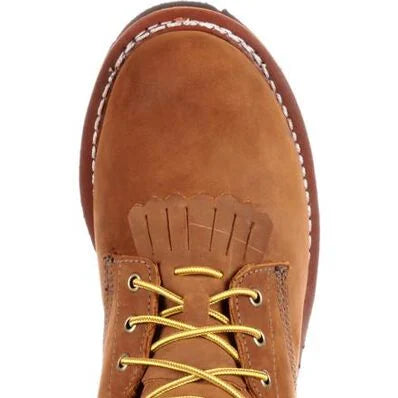 Men's 8" Steel Toe GoreTex Waterproof Insulated Logger Boots | Worn Saddle