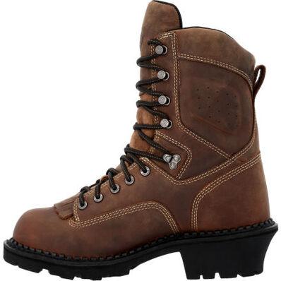 Men's USA Composite Toe Waterproof Logger Work Boots | Brown