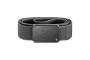A gray belt with a solid gray buckle in the front