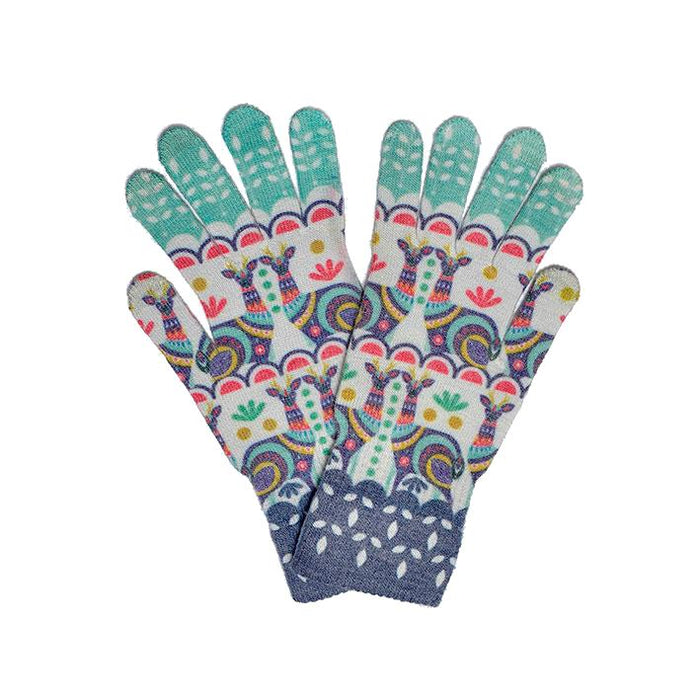 Vuelvo Al Sur Printed Wool Gloves with Touch Screen Compatibility