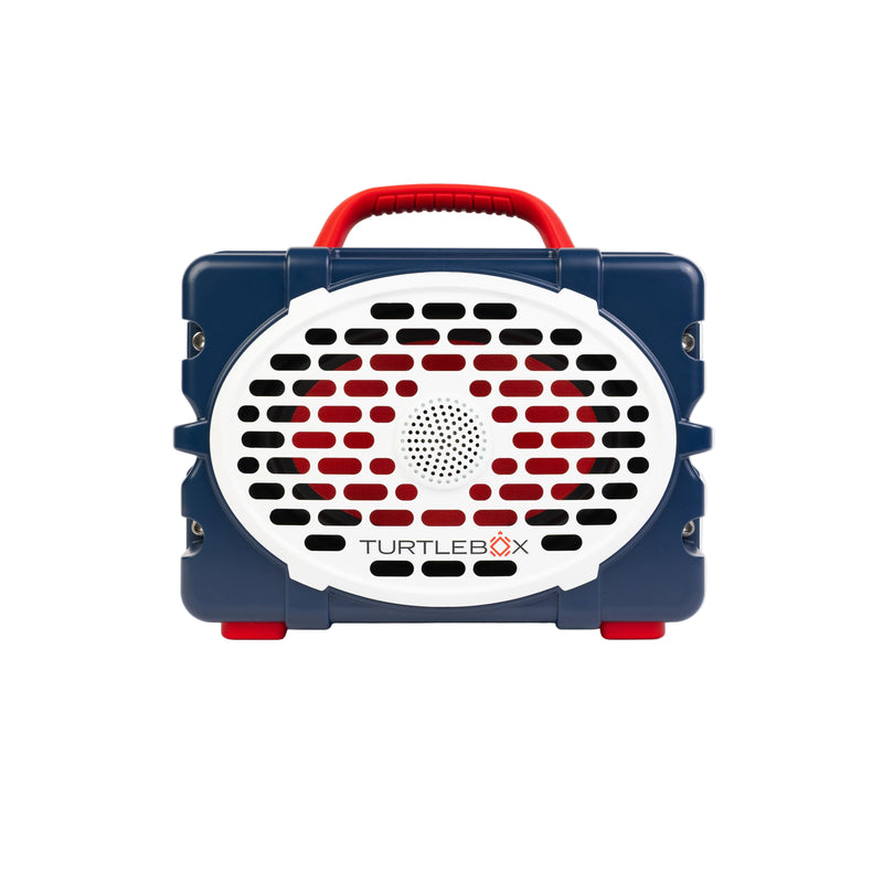 Turtlebox product with red and blue design on a white background