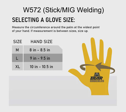 Stick/MIG Leather Cowhide Welding Gloves