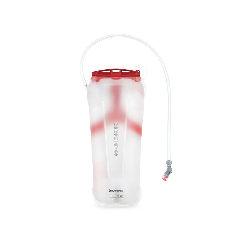 Water bottle with a tube on a white background.