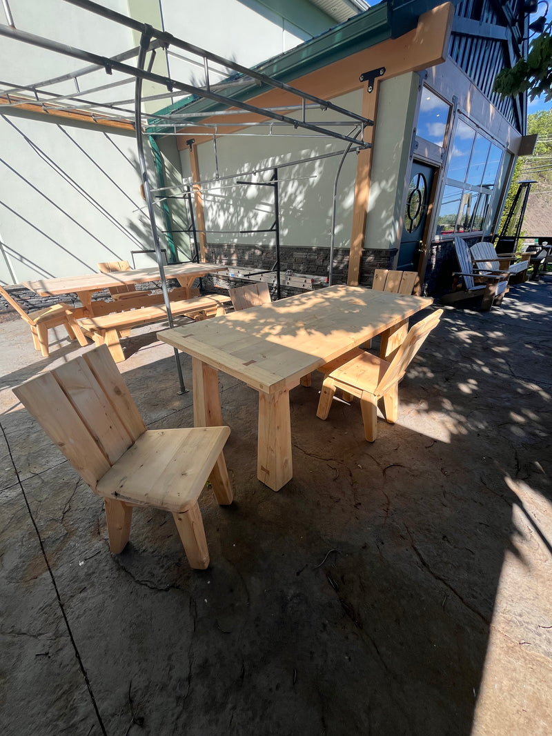 6' White Cedar Outdoor Dining Table