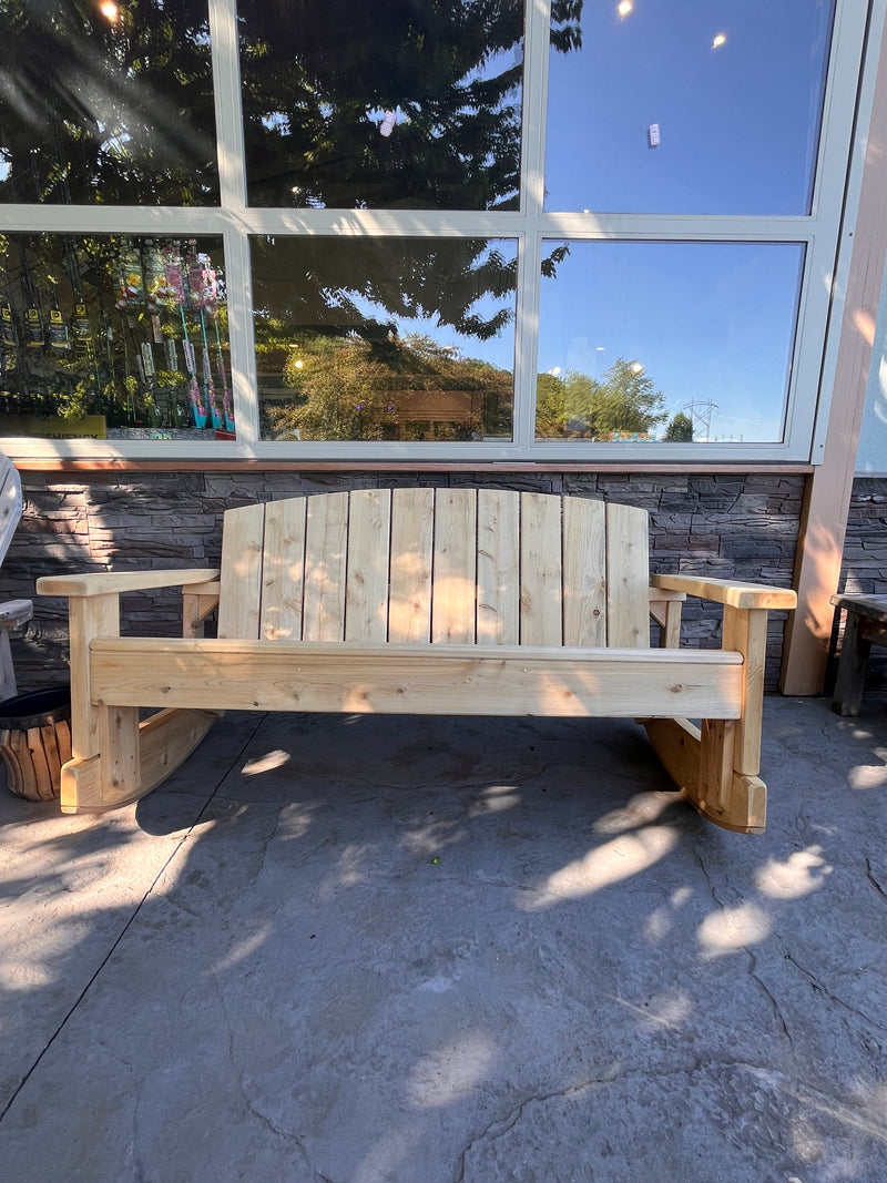 Adirondack Style White Cedar Rocking Couch