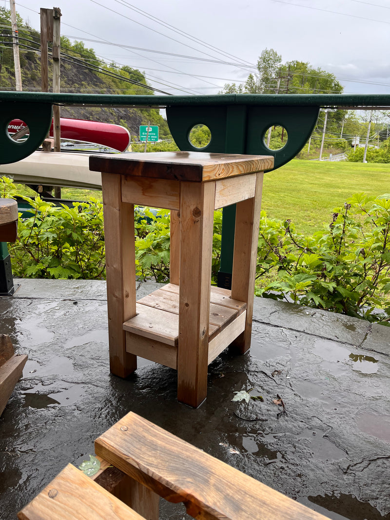 Tall White Cedar Side Table