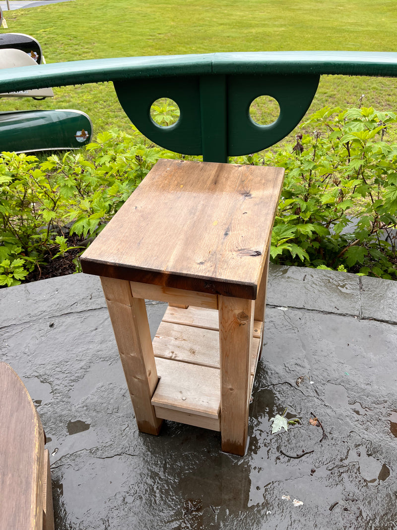 Tall White Cedar Side Table