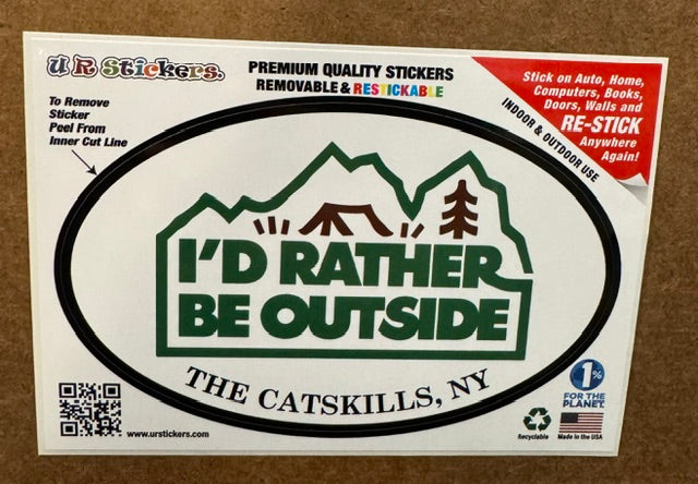 I'd Rather Be Outside Catskills Sticker