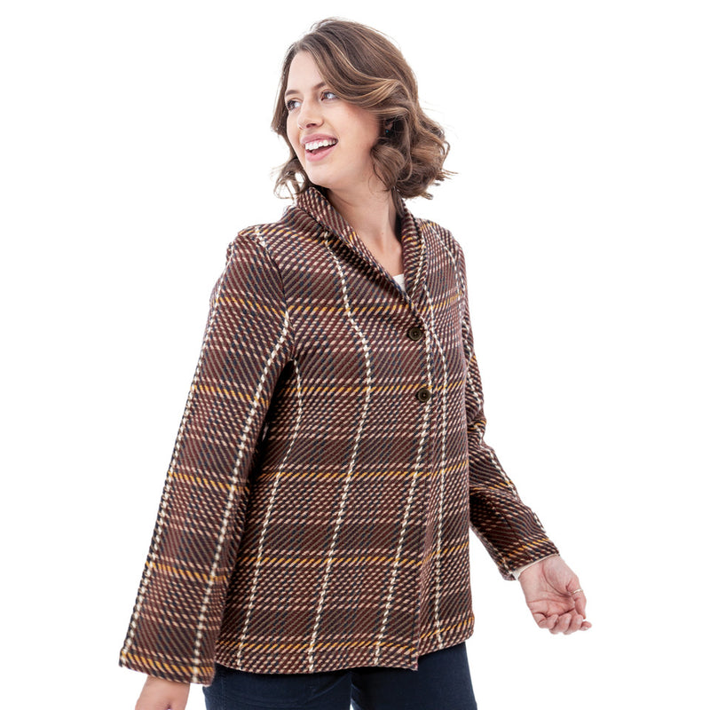 Women's Mariana Organic Plaid Cardi-Jac
