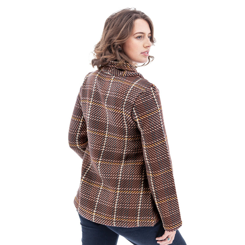 Women's Mariana Organic Plaid Cardi-Jac