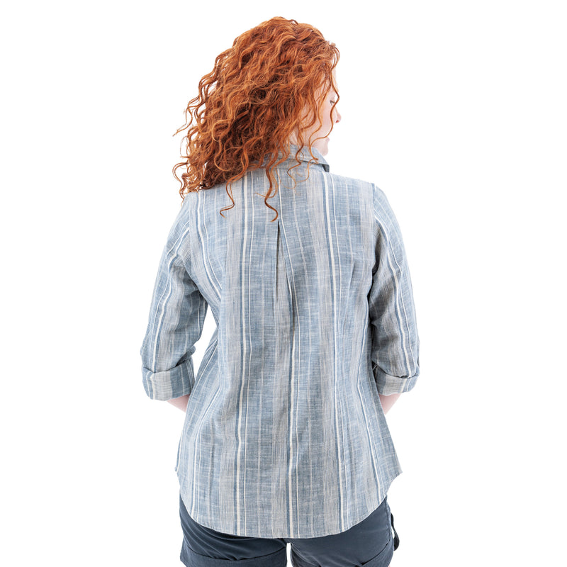 Women's Long Sleeve Plumas Shirt | Blue Moon