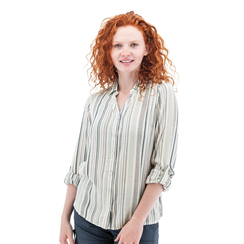 Women's Long Sleeve Plumas Shirt | Blue