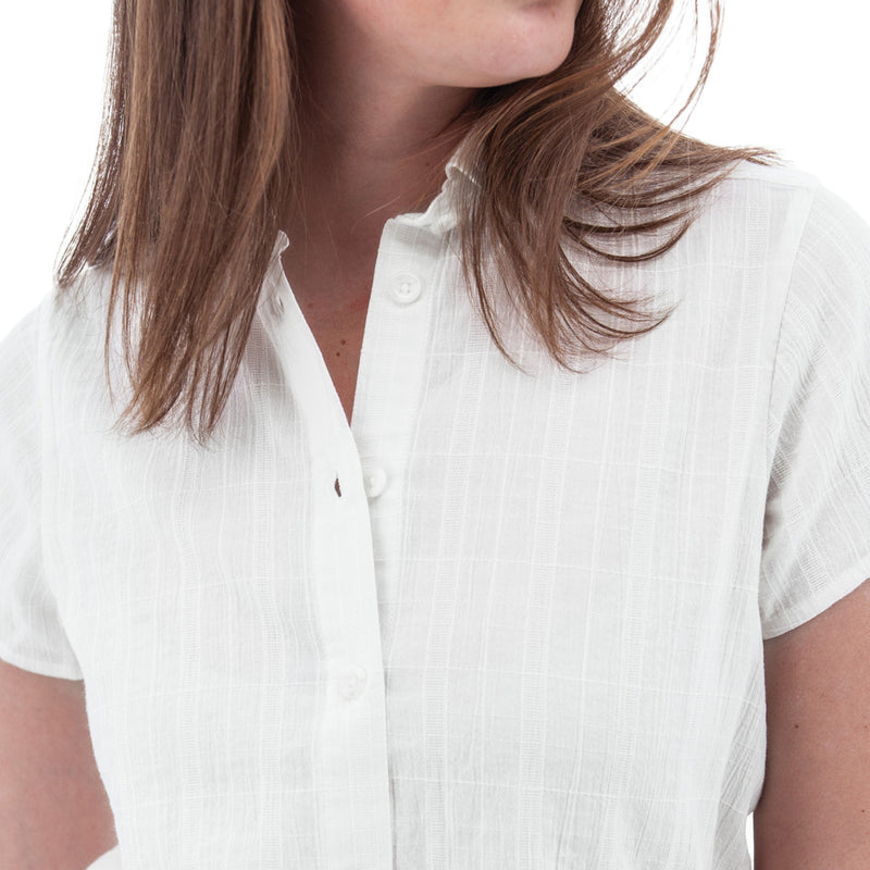 Women's Aubrey Organic Camp Shirt | White