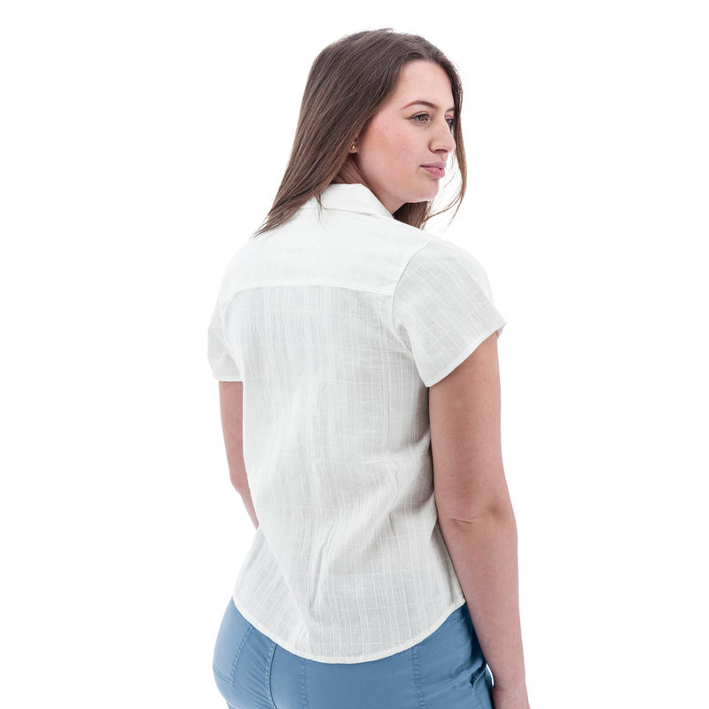 Women's Aubrey Organic Camp Shirt | White