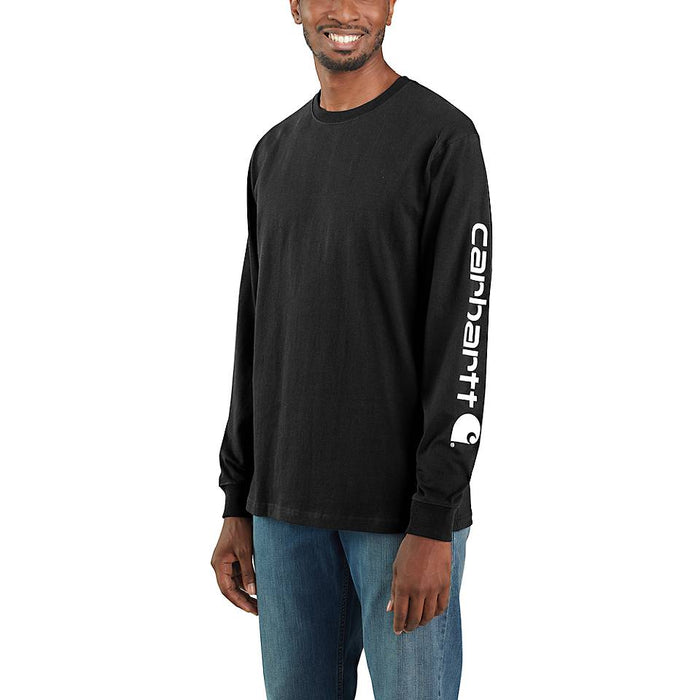 Carhartt Long Sleeve Graphic Logo Tee | BLACK