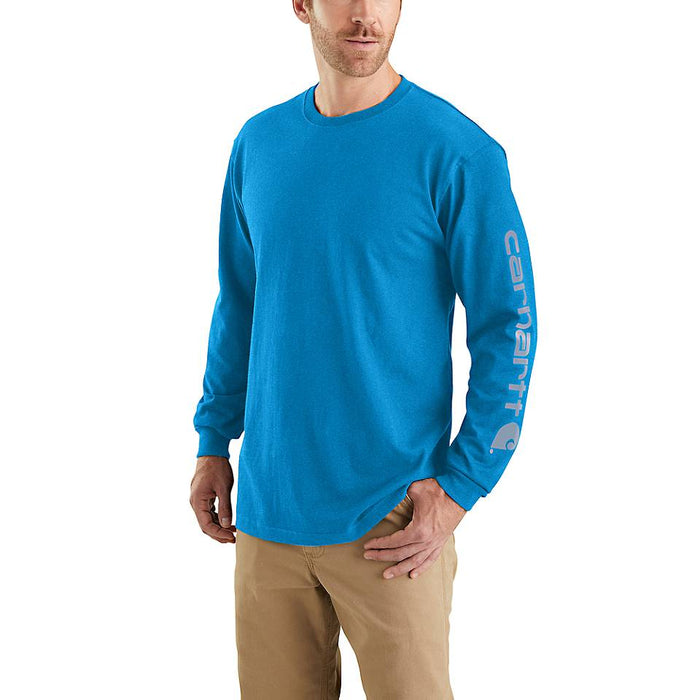 Carhartt Mens Loose Fit Heavyweight Long Sleeve Logo Graphic TShirt