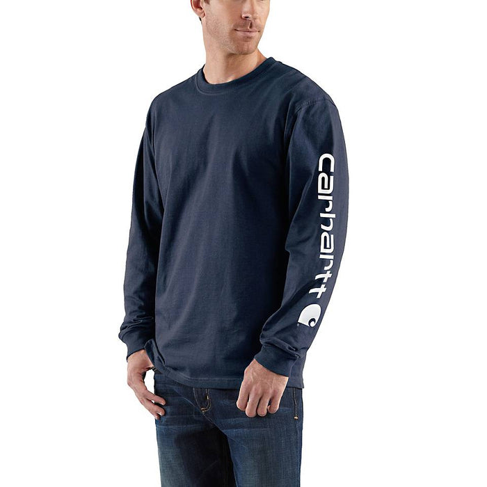 Carhartt Long Sleeve Graphic Logo Tee | NAVY