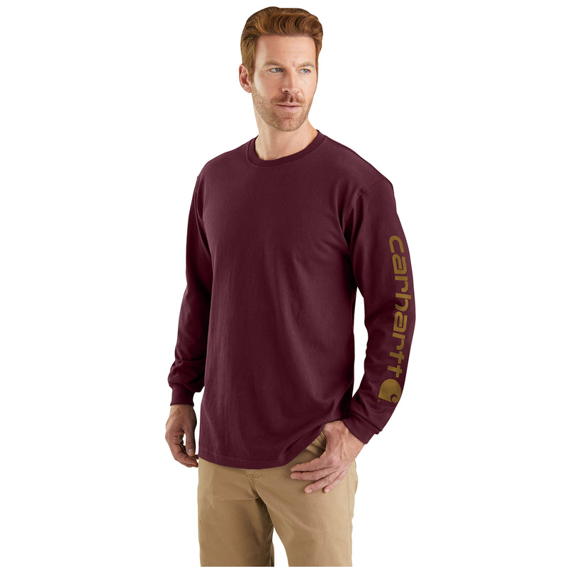 Men's Dearborn Loose Long Sleeve Logo T-Shirt | Port