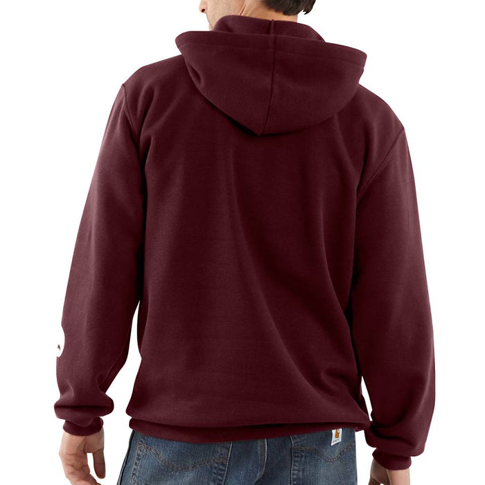 Carhartt Mens Midweight Hooded Logo Sweatshirt | PORT_HEATHER