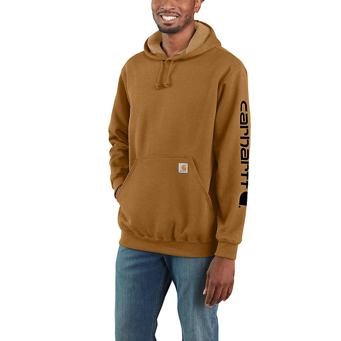 Carhartt Mens Midweight Hooded Logo Sweatshirt | CARHARTT_BROWN