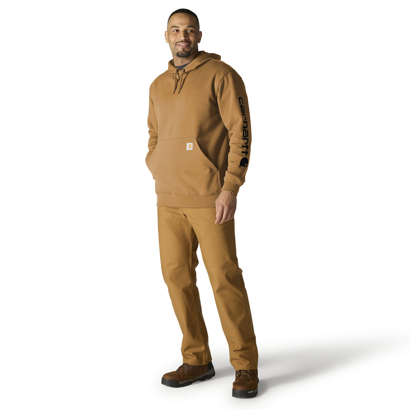 Carhartt Men's Midweight Hooded Logo Sweatshirt | Carhartt Brown