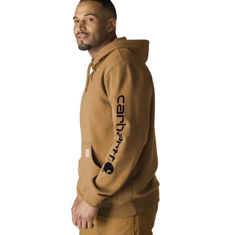 Carhartt Men's Midweight Hooded Logo Sweatshirt | Carhartt Brown