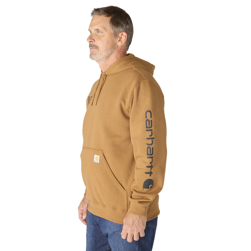 Carhartt Men's Midweight Hooded Logo Sweatshirt | Carhartt Brown