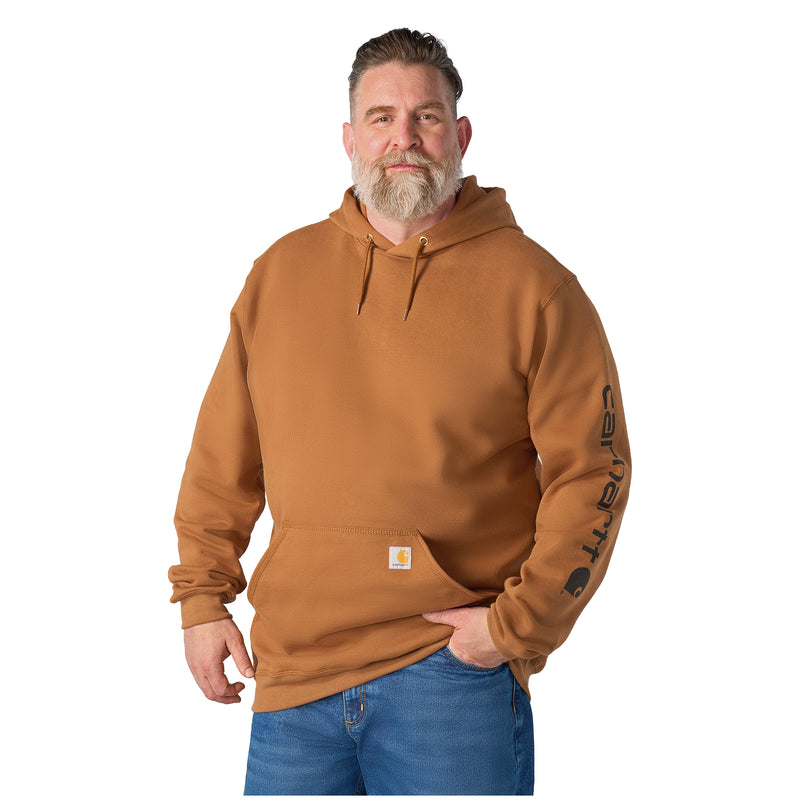 Carhartt Men's Midweight Hooded Logo Sweatshirt | Carhartt Brown
