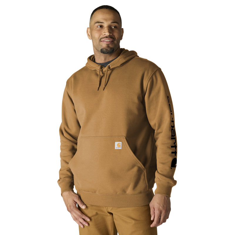 Carhartt Men's Midweight Hooded Logo Sweatshirt | Carhartt Brown