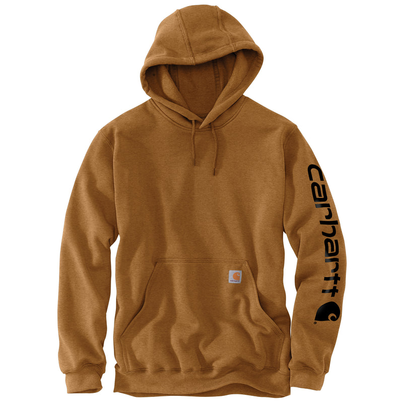Carhartt Men's Midweight Hooded Logo Sweatshirt | Carhartt Brown