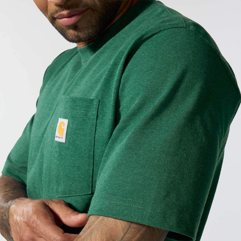Men's Loose Fit Heavyweight Short Sleeve Pocket T-Shirt | North Woods Heather