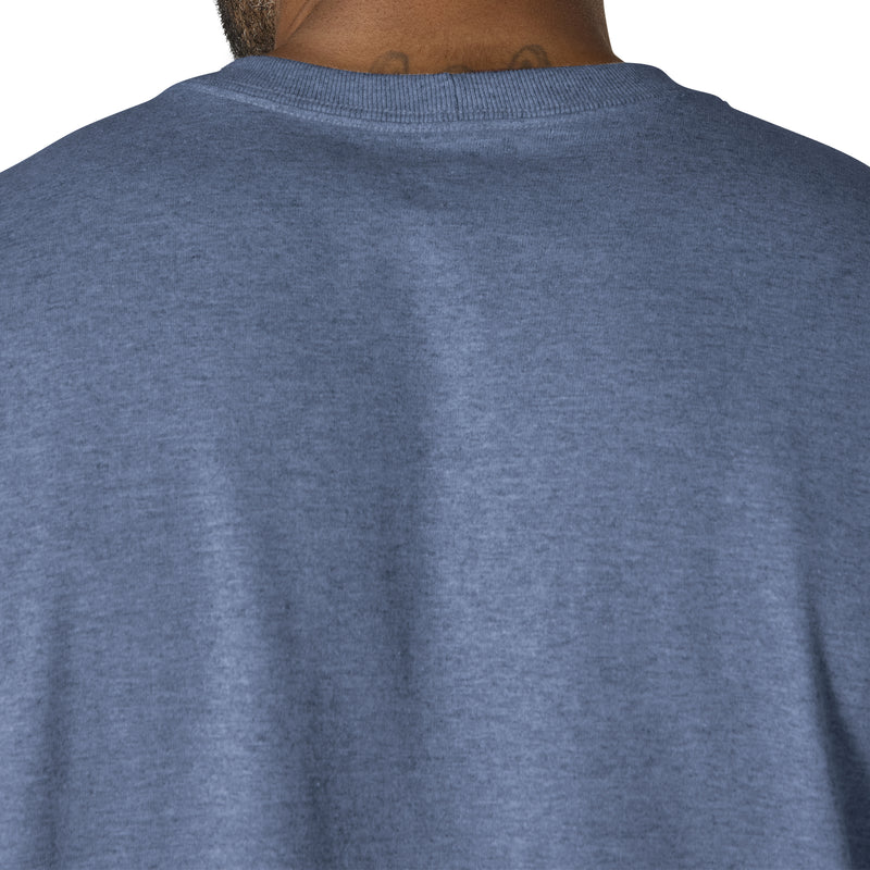 Men's Loose Fit Heavyweight Short Sleeve Pocket T-Shirt | Dark Tranquil Blue