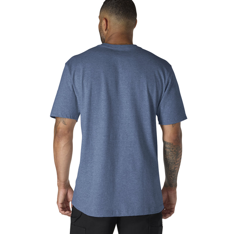 Men's Loose Fit Heavyweight Short Sleeve Pocket T-Shirt | Dark Tranquil Blue