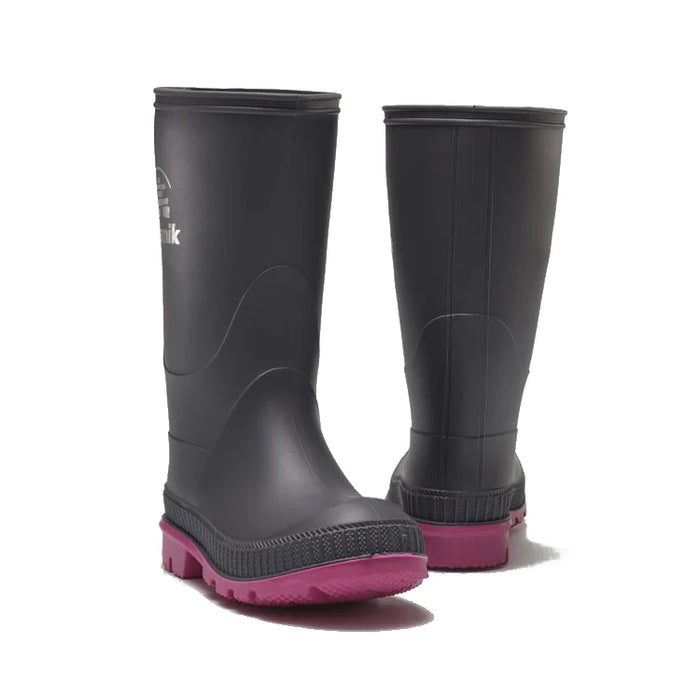 Kamik Little Kids Stomp Rain Boot | CHARC/MAGENTA