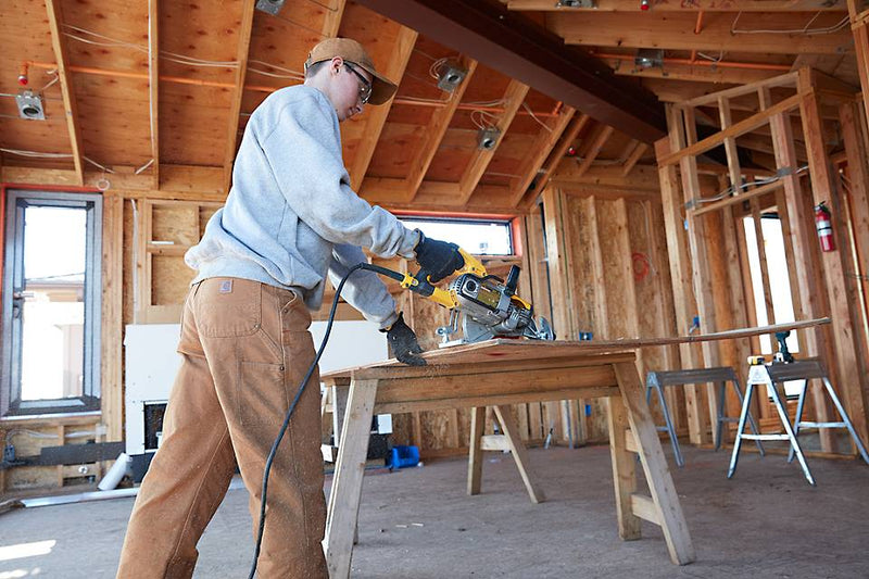 Men's Utility Double-Knee Work Pant - Loose Fit - Rugged Flex - Washed Duck | DARK BROWN