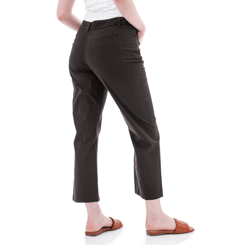 Women's Halifax Stretch Chino Crop Pant | Black Bean