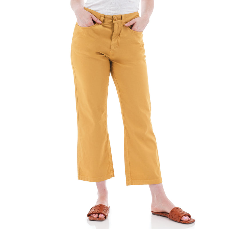 Women's Halifax Stretch Chino Crop Pant | Amber Gold