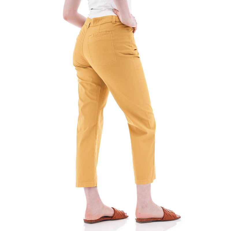 Women's Halifax Stretch Chino Crop Pant | Amber Gold