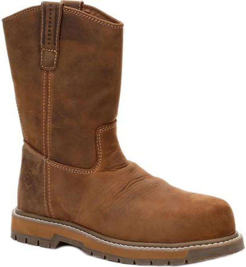 Men's Comp Toe Wellie Work Boots | Brown