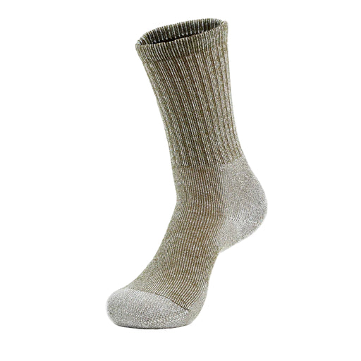 Green-gray sock on a white background