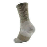Green-gray socks on a white background