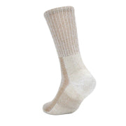 Beige sock on a white background